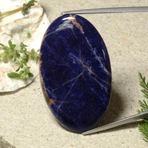 Sodalite Viola Blu naturale da 27.76 ct, Taglio ovale, Opaco