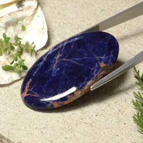 Sodalite Viola Blu naturale da 27.76 ct, Taglio ovale, Opaco