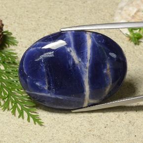 Sodalite naturale blu da 40,74 ct, taglio ovale, opaco
