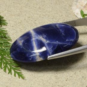 Sodalite naturale blu da 40,74 ct, taglio ovale, opaco