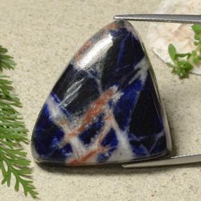 Sodalite naturale blu da 48,92 ct, trillion, opaco