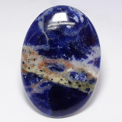 Sodalite Multicolore naturale da 41.10 ct, Taglio ovale, Opaco