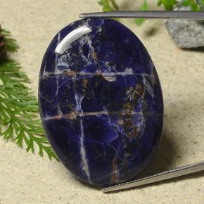 Sodalite multicolore naturale da 39,53 ct, taglio ovale, opaco