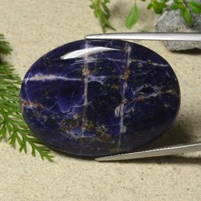 Sodalite multicolore naturale da 39,53 ct, taglio ovale, opaco