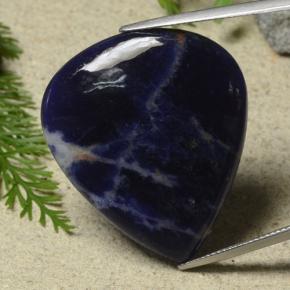 Sodalite naturale multicolore da 32,53 ct, taglio a pera, opaco