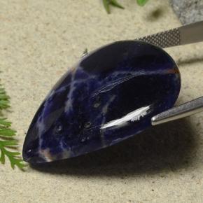 Sodalite naturale multicolore da 32,53 ct, taglio a pera, opaco