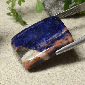 Sodalite Multicolore naturale da 17.76 ct, Taglio a baguette, Opaco
