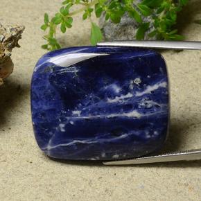 Sodalite naturale blu da 41,16 ct, taglio a cuscino, opaco