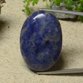 Sodalite naturale blu da 35,72 ct, taglio ovale, opaco
