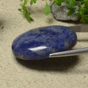 Sodalite naturale blu da 35,72 ct, taglio ovale, opaco