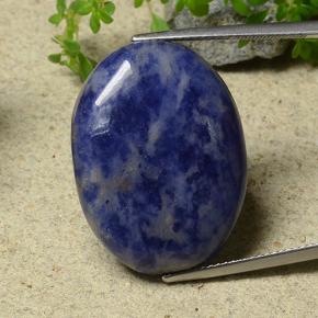 Sodalite Viola Blu naturale da 27.61 ct, Taglio ovale, Opaco