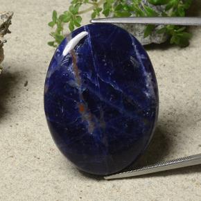Sodalite naturale multicolore da 33,58 ct, taglio ovale, opaco