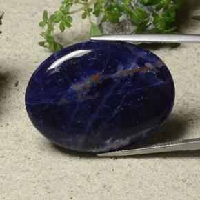 Sodalite naturale multicolore da 33,58 ct, taglio ovale, opaco