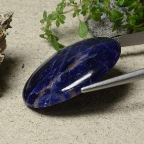 Sodalite naturale multicolore da 33,58 ct, taglio ovale, opaco