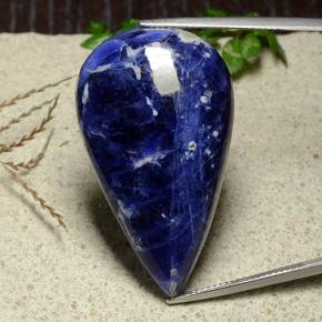 Sodalite Viola Blu naturale da 35.15 ct, Forma a pera, Opaco