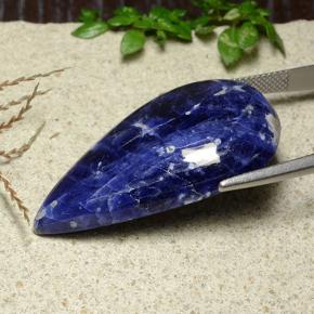 Sodalite Viola Blu naturale da 35.15 ct, Forma a pera, Opaco