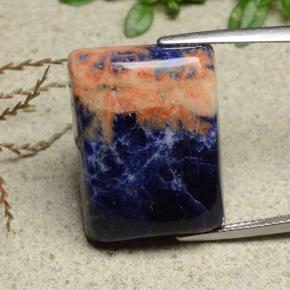 Sodalite naturale blu da 21,97 ct, baguette, opaco