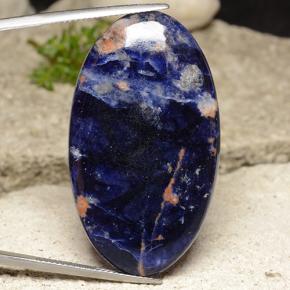 Sodalite naturale blu da 35,94 ct, taglio ovale, opaco