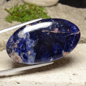 Sodalite naturale blu da 35,94 ct, taglio ovale, opaco