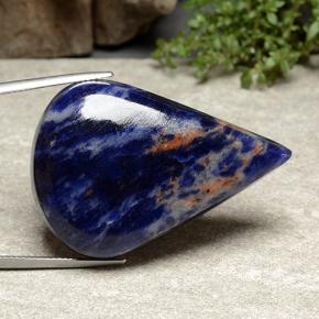 Sodalite naturale blu da 63,27 ct, taglio a pera, opaco