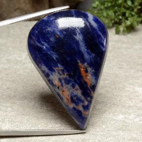 Sodalite naturale blu da 63,27 ct, taglio a pera, opaco