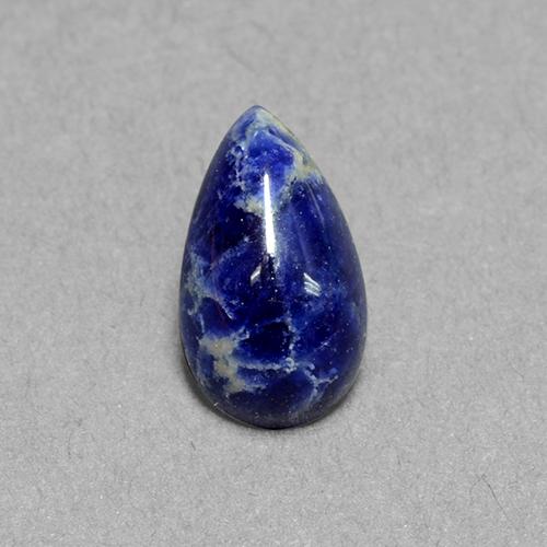 Sodalite naturale blu da 1,65 ct, taglio a pera, opaco