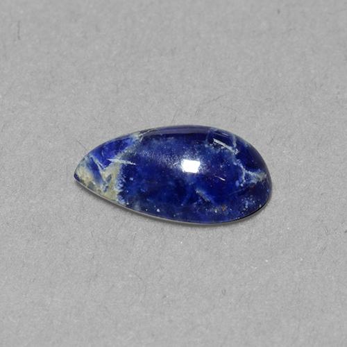 Sodalite naturale blu da 1,65 ct, taglio a pera, opaco