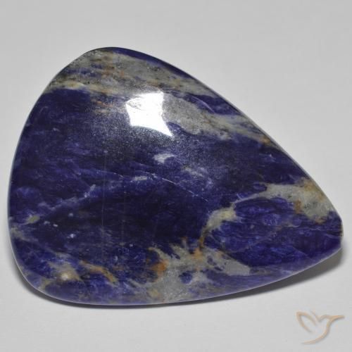 Sodalite Blu navy naturale da 40.68 ct, Forma a pera, Opaco