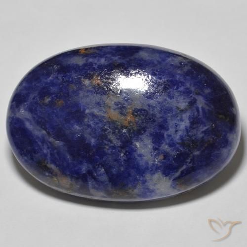 54.28ct Naturale Blu scuro Sodalite, Ovale, Opaco