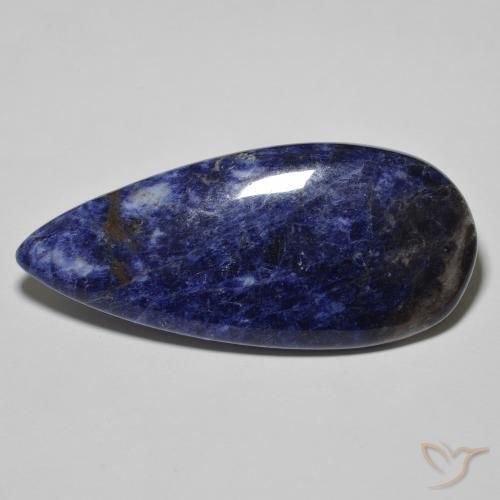 Sodalite Blu scuro naturale da 29.83 ct, Forma a pera, Opaco