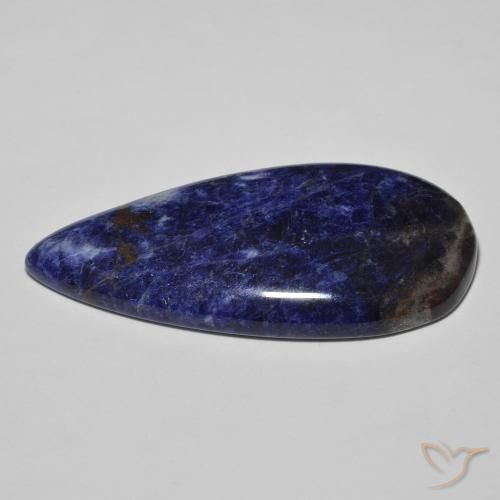 Sodalite Blu scuro naturale da 29.83 ct, Forma a pera, Opaco