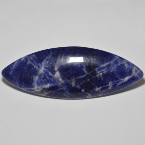 Sodalite Blu navy naturale da 37.01 ct, Taglio marquise, Opaco