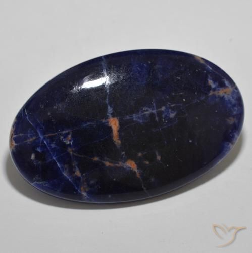Sodalite Blu navy naturale da 29.90 ct, Ovale, Opaco