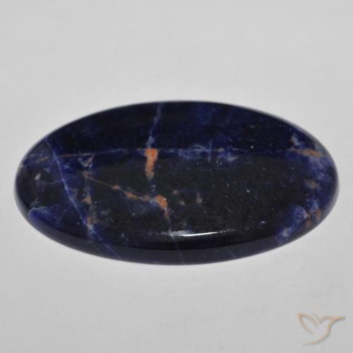 Sodalite Blu navy naturale da 29.90 ct, Ovale, Opaco