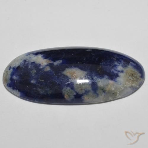 Sodalite Blu navy naturale da 23.22 ct, Ovale, Opaco