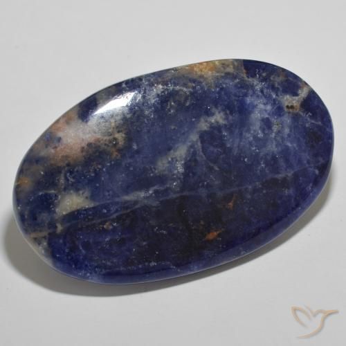 Sodalite Blu scuro naturale da 52.14 ct, Ovale, Opaco