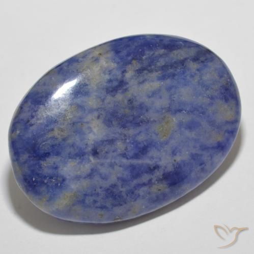 Sodalite Blu navy naturale da 37.13 ct, Ovale, Opaco
