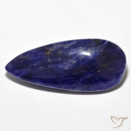 12.74ct Naturale Blu nerastro Sodalite, Forma a pera, Opaco, Photo A