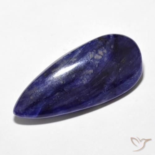 Sodalite Blu nerastro naturale da 12.74 ct, Forma a pera, Opaco