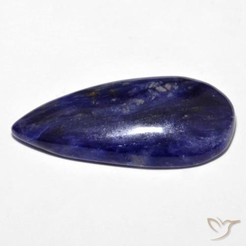 Sodalite Blu nerastro naturale da 12.74 ct, Forma a pera, Opaco