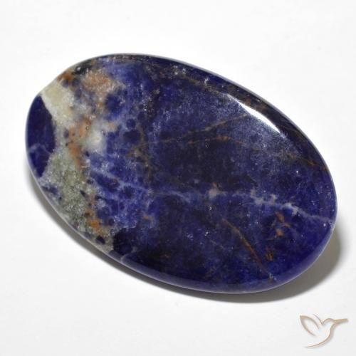 Sodalite Blu scuro naturale da 31.93 ct, Ovale, Opaco