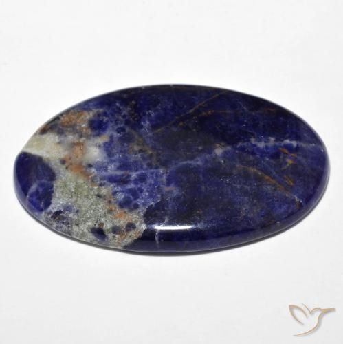 Sodalite Blu scuro naturale da 31.93 ct, Ovale, Opaco