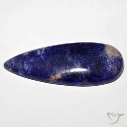 Sodalite Blu navy naturale da 38.80 ct, Forma a pera, Opaco