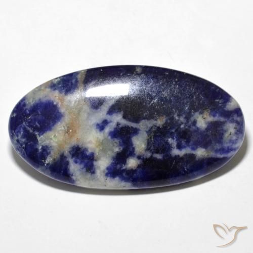 Sodalite Blu scuro naturale da 20.65 ct, Taglio ovale, Opaco