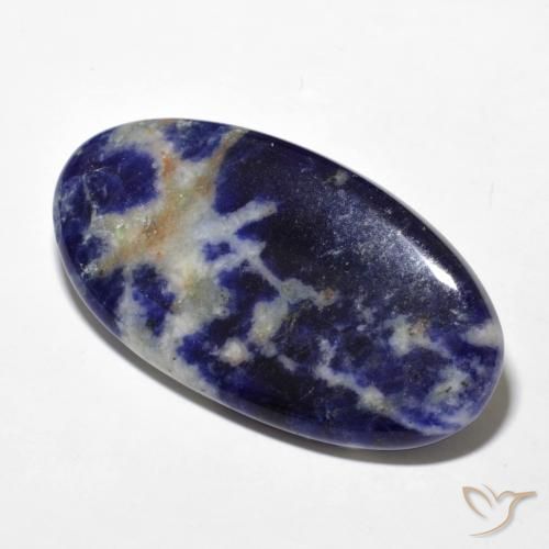 Sodalite Blu scuro naturale da 20.65 ct, Taglio ovale, Opaco