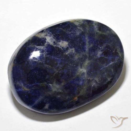 Sodalite Blu navy naturale da 44.30 ct, Ovale, Opaco