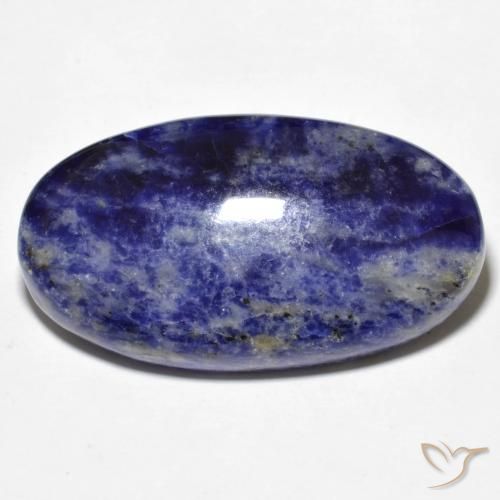 34.08ct Naturale Blu navy Sodalite, Ovale, Opaco