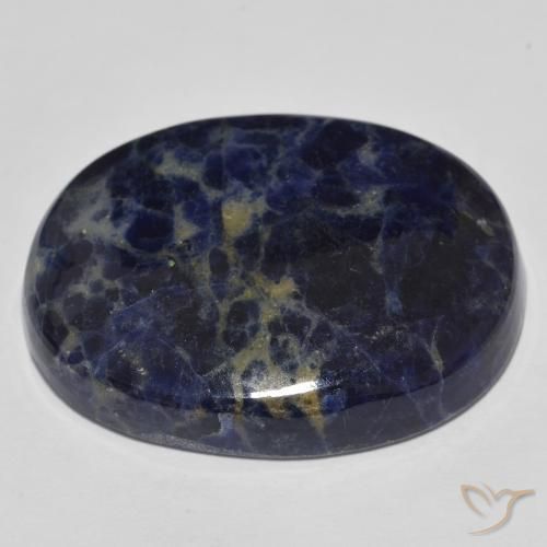 Sodalite Blu scuro naturale da 75.73 ct, Ovale, Opaco