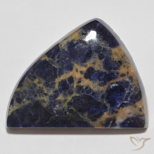40.32ct Naturale Blu scuro profondo Sodalite, Taglio a fantasia, Opaco, Photo A