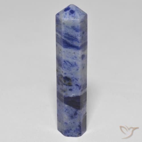 25.99ct Naturale Blu grigio Sodalite, Taglio a fantasia, Opaco, Photo A